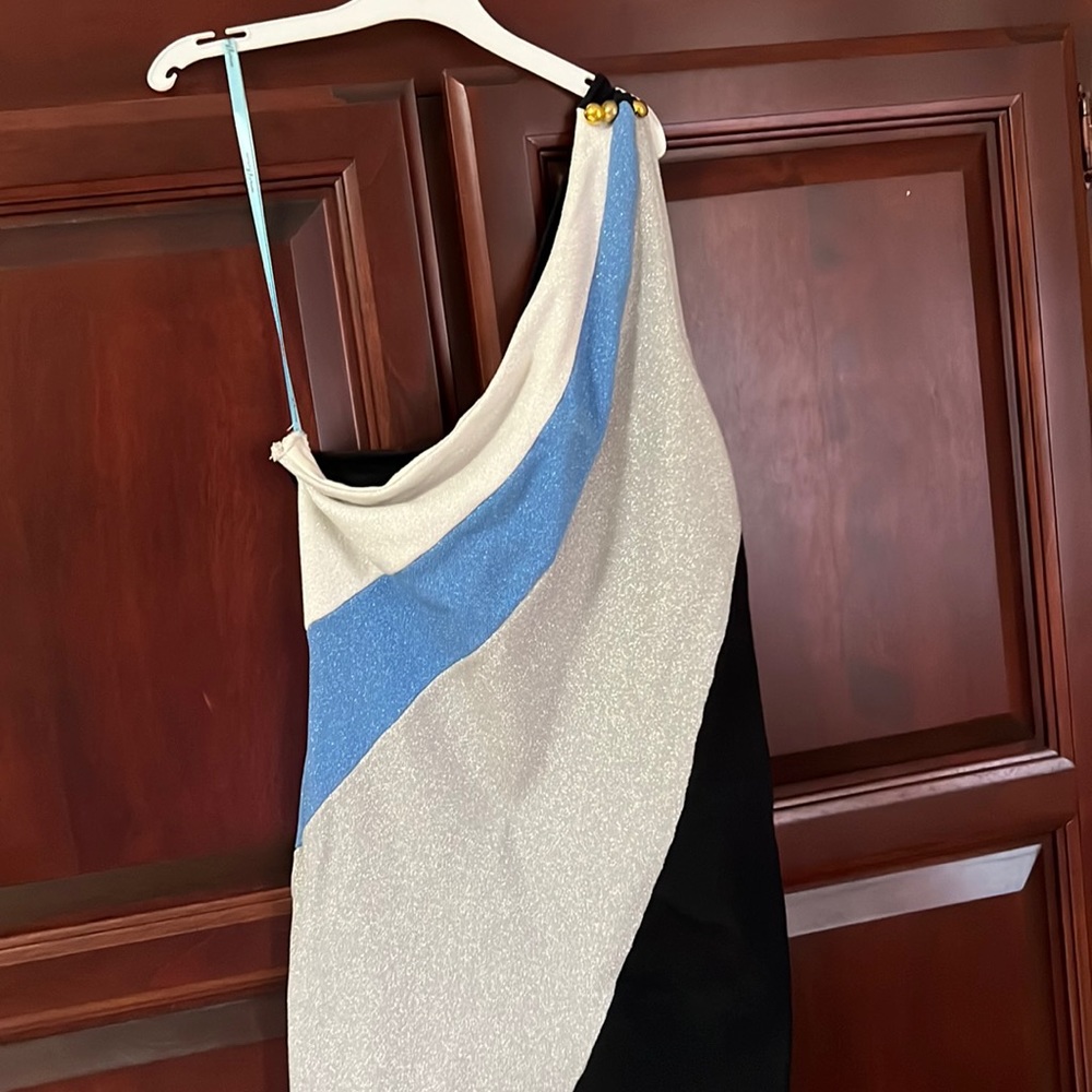 MARCIANO Midi one-shoulder dress